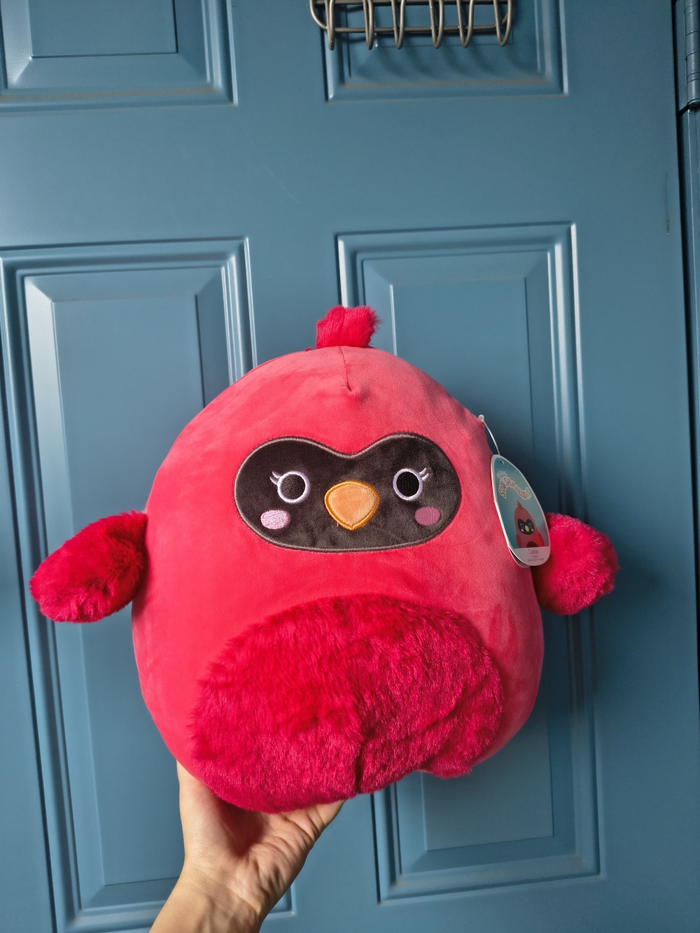 Squishmallows Plush Bird with Red Accents